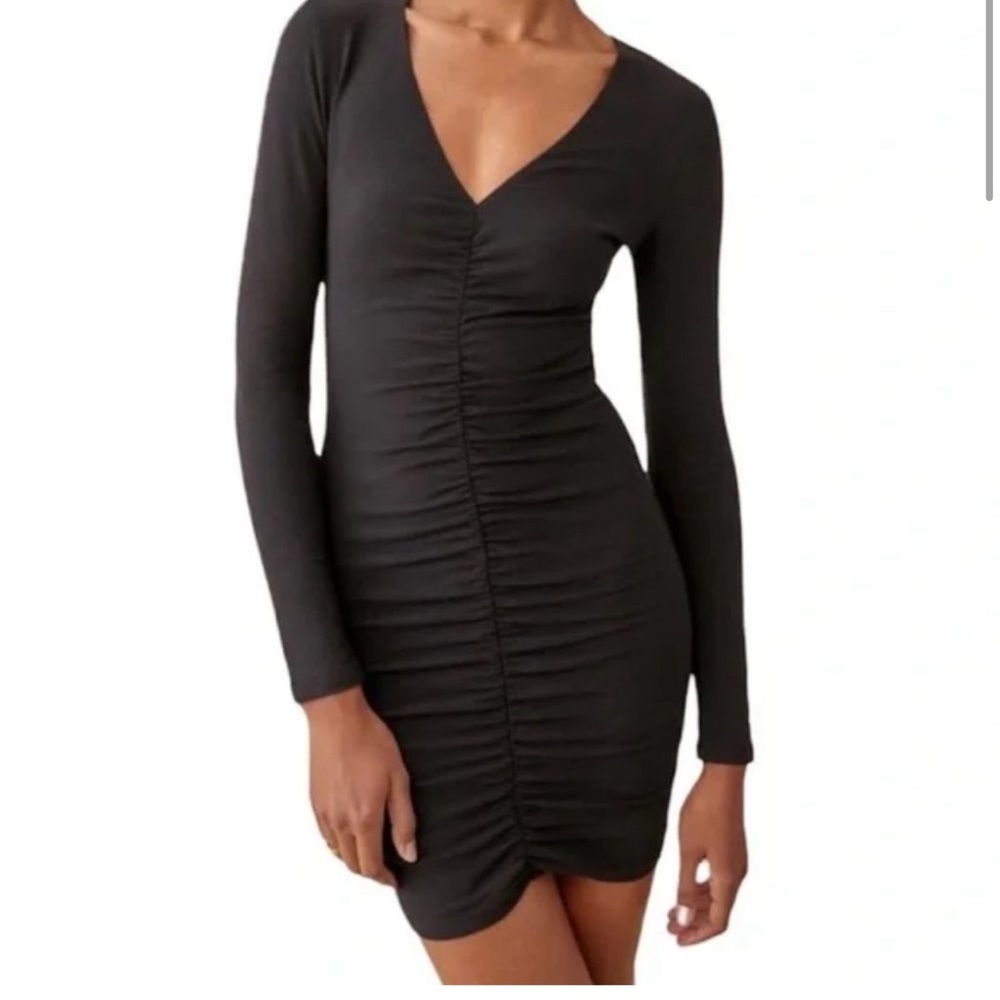 Reformation black mini dress